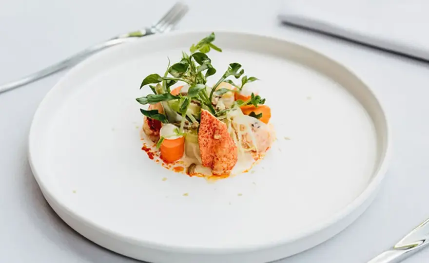 Ensalada de bogavante gourmet con vinagreta cítrica
