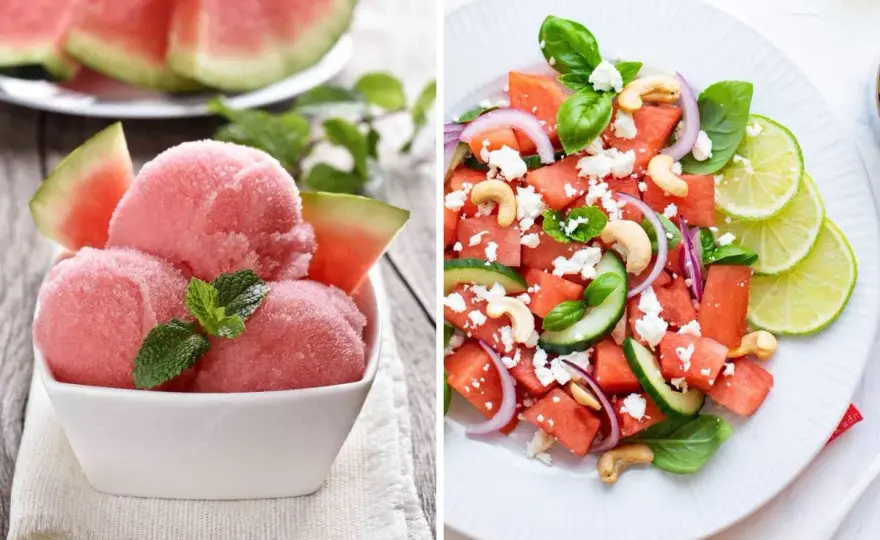 Recetas con sandía frescas y fáciles para todo el menú