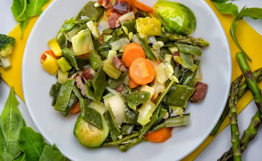Menestra de verduras con el punto perfecto de cocción