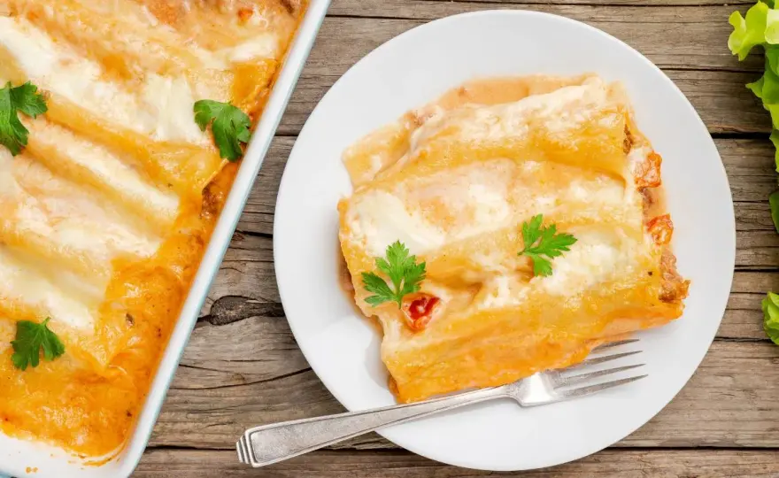 Canelones de atún al horno sin que queden secos