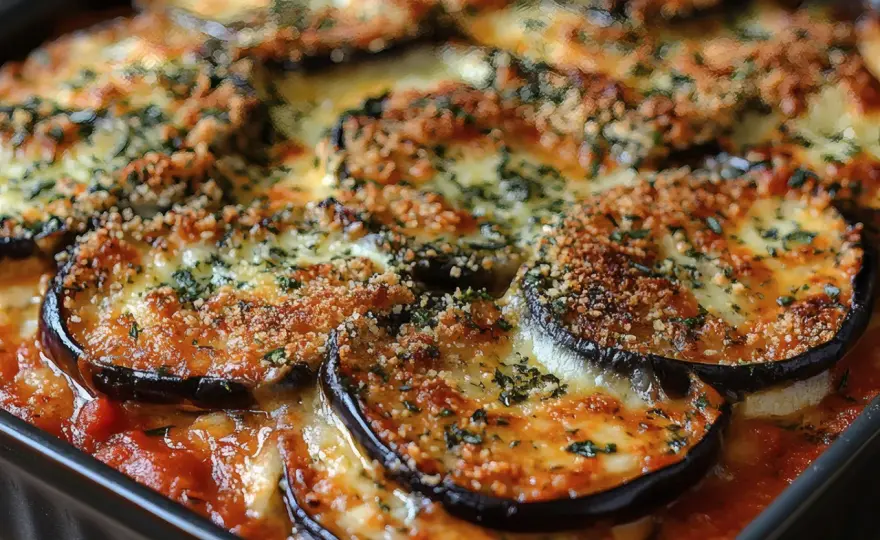 Berenjena a la parmigiana sin que quede aguada